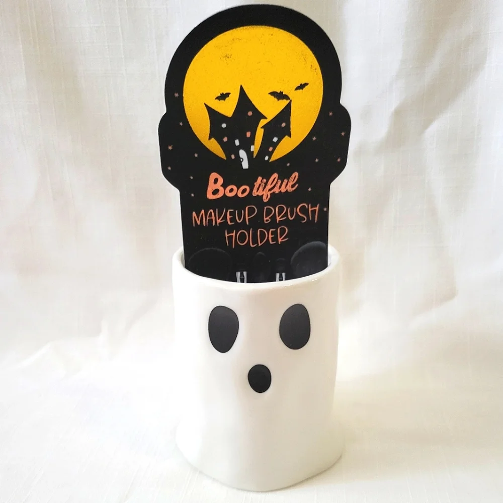 Bootiful Ghost Makeup Brush Holder *New Halloween Ghost Holder